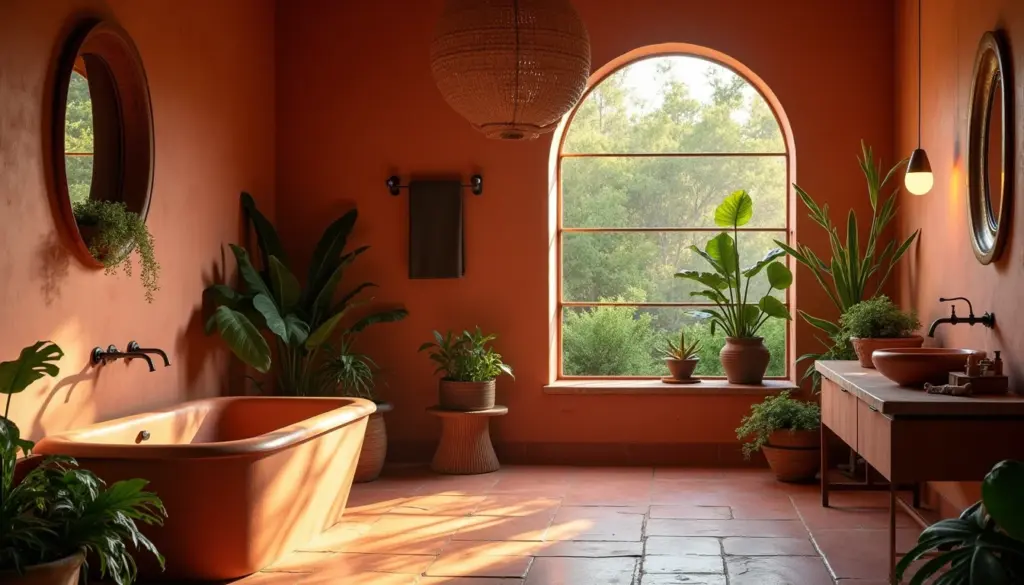 Banheiro Terracota: o toque rústico que transforma seu espaço!