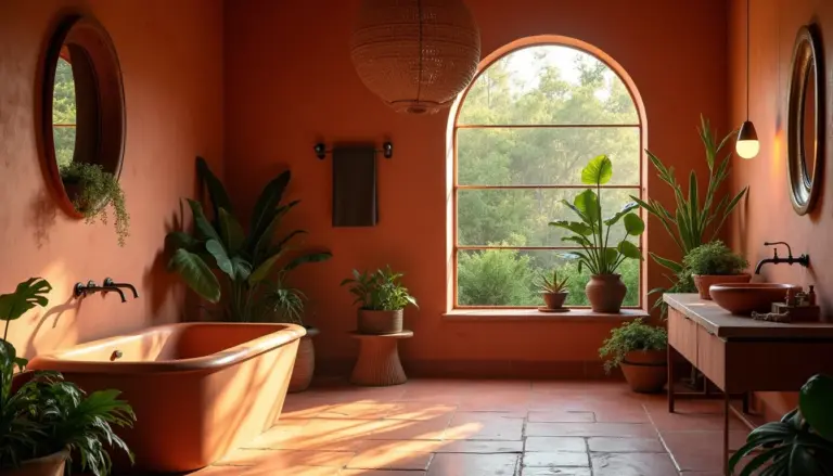 Banheiro Terracota: o toque rústico que transforma seu espaço!