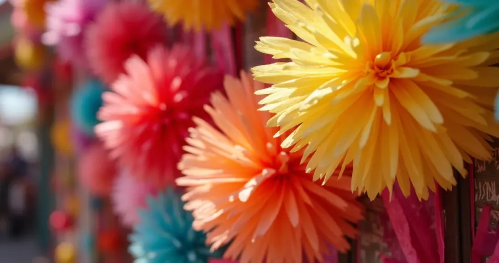 8 Ideias com Papel Crepom: Decoração de Carnaval para Loja 8 Ideias com Papel Crepom: Decoração de Carnaval para Loja