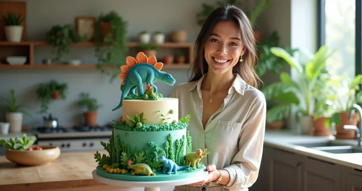 15 Ideias de Decoração de Bolo de Dinossauro que Vão Arrasar na Festa