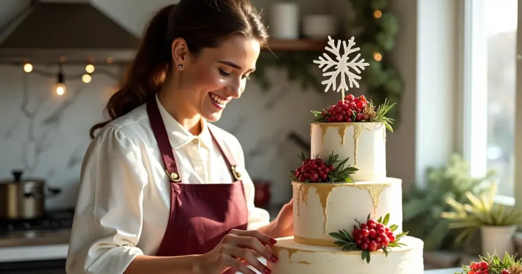 18 Ideias de Decoração de Bolo para Natal que Vão Arrancar Suspiros