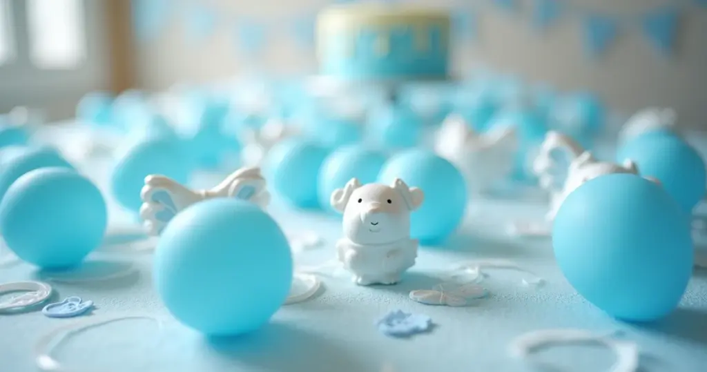 7 Ideias Incríveis para Decoração de Chá de Bebê Azul e Branco Simples