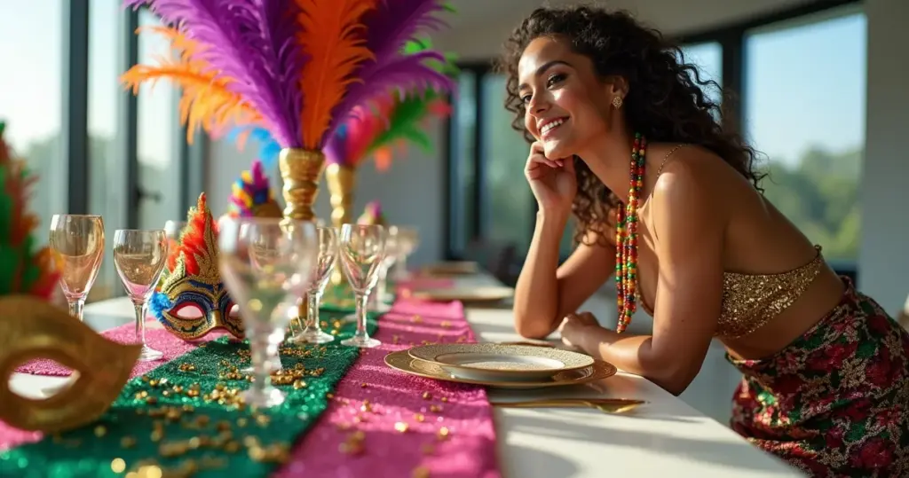 27 Ideias de Decoração de Mesa para Carnaval que Viram Sua Festa em Memória