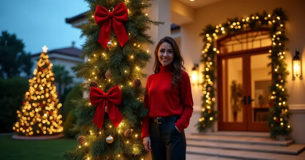 22 Ideias de Decoração de Natal em Pilares que Transformam sua Fachada 22 Ideias de Decoração de Natal em Pilares que Transformam sua Fachada