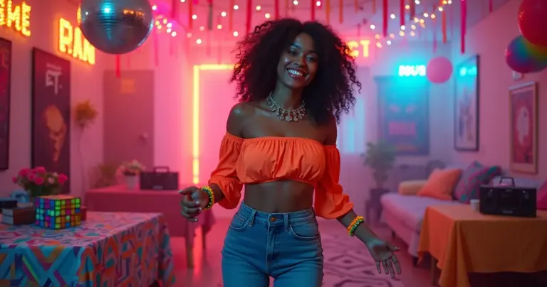 23 Ideias de Decoração para Festa Anos 80 que Fazem Qualquer Espaço Brilhar