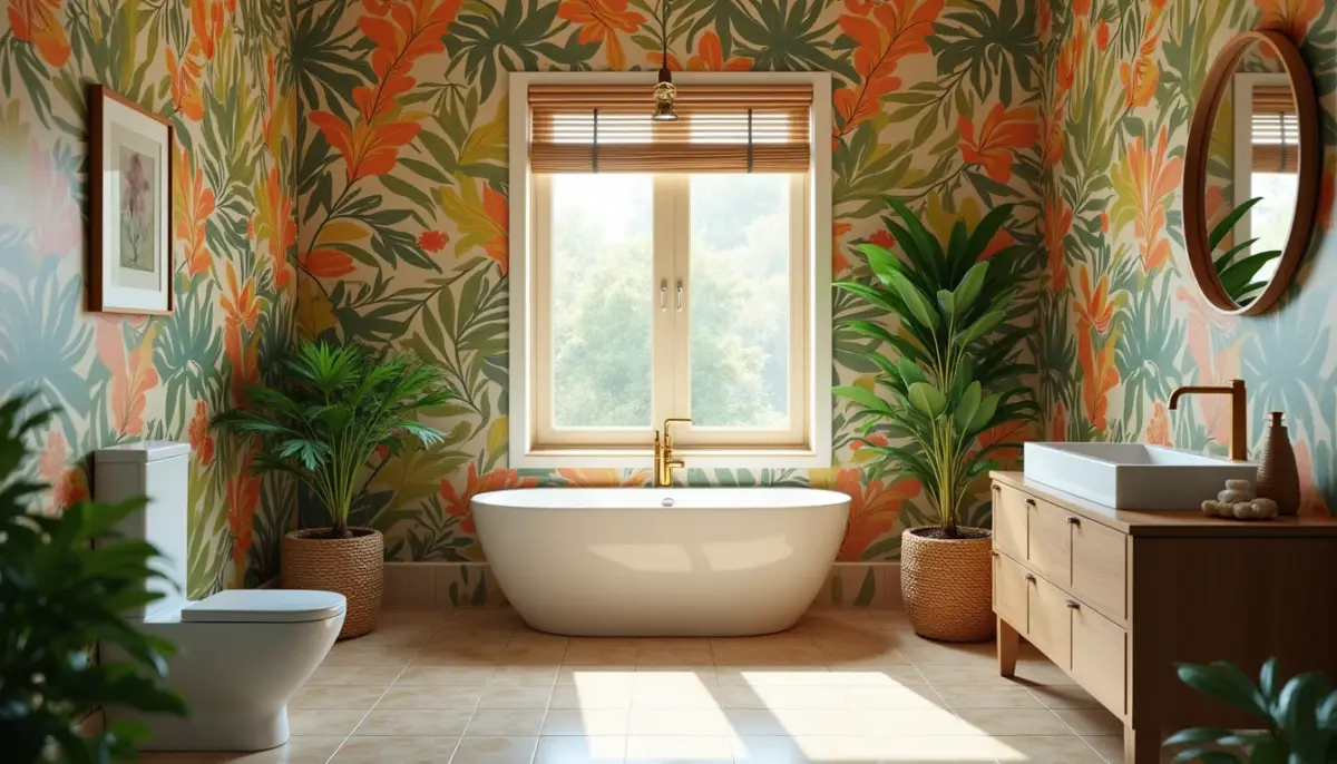 Papel de Parede Vinílico para Banheiro: 7 estilos que transformam seu espaço! Papel de Parede Vinílico para Banheiro: 7 estilos que transformam seu espaço!