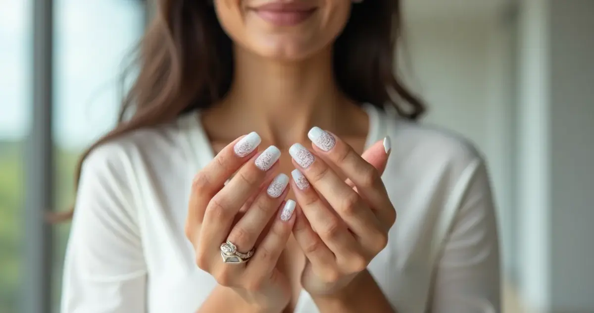 12 Ideias de Unha em Gel com Decoração Branca para Você Copiar Agora