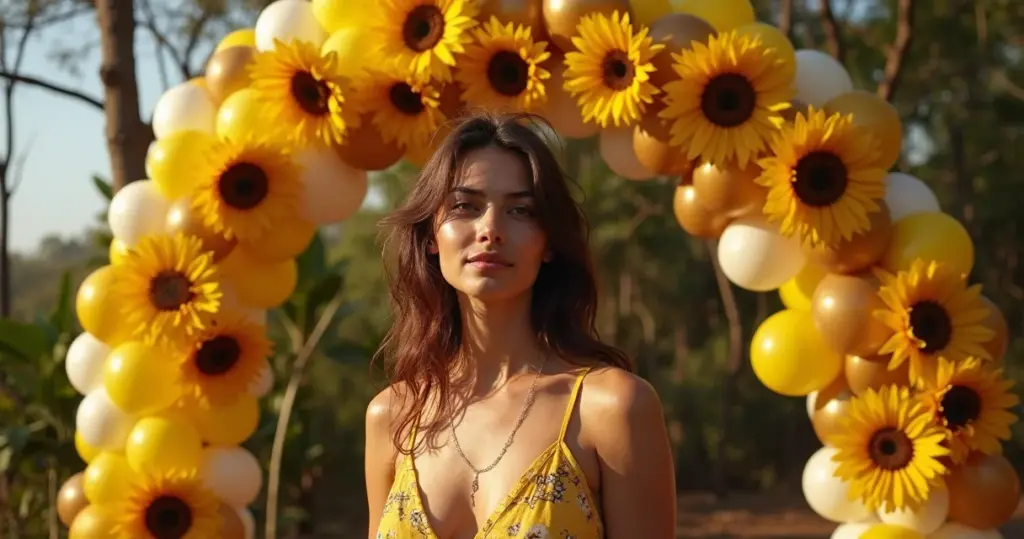 9 Ideias de Arco Decoração de Girassol com Balão para Festa Inesquecível