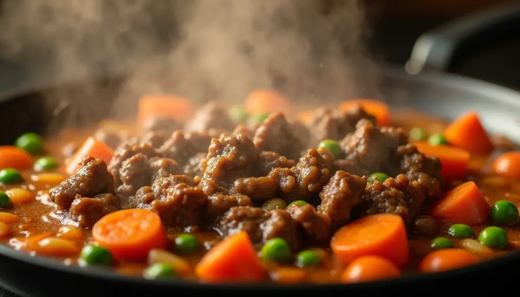 Carne moída com legumes suculenta e no ponto: aprenda a técnica certa