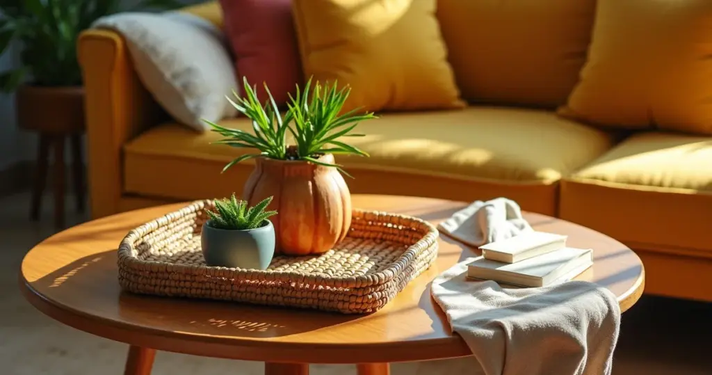 Como Decorar Mesa de Centro Pequena: O Segredo das Camadas