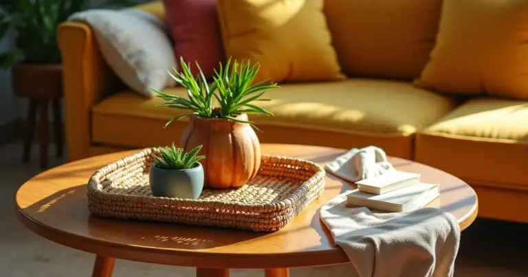 Como Decorar Mesa de Centro Pequena: O Segredo das Camadas