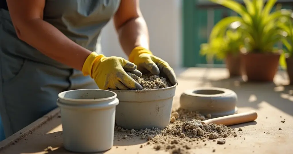 Como fazer vasos de cimento por menos de R$ 5 cada