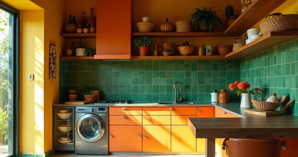 Cozinha com lavanderia: o truque que ninguém te contou