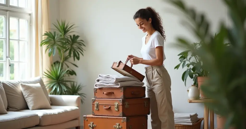 12 Ideias de Decoração com Malas de Viagem que Economizam Espaço e Dinheiro