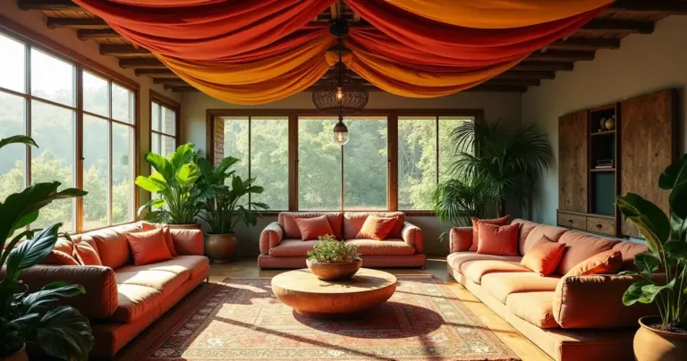 27 Ideias de Decoração com Panos no Teto que Transformam Ambientes