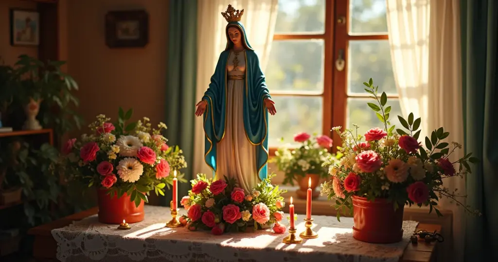 23 Ideias de Decoração de Altar para Nossa Senhora Aparecida que Transformam sua Fé