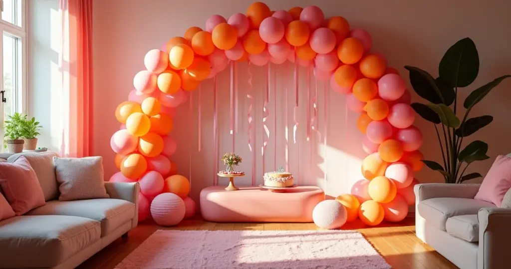 23 Ideias de Decoração de Aniversário Rosa e Laranja que Arrasam