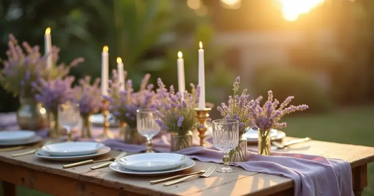 27 Ideias de Decoração de Casamento Lavanda Simples (Custa R$15!)