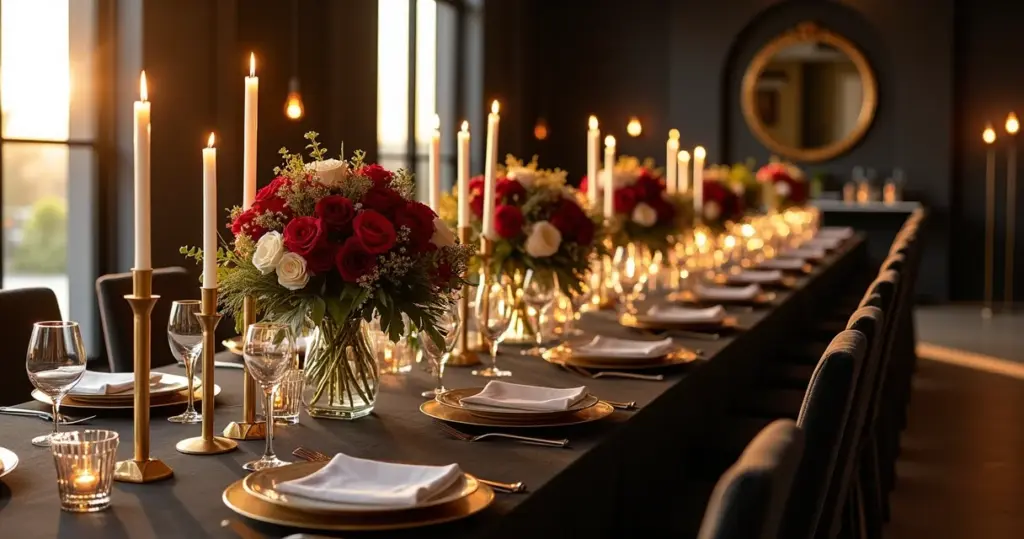 33 Ideias de Decoração de Casamento Preto e Dourado para um Luxo Moderno