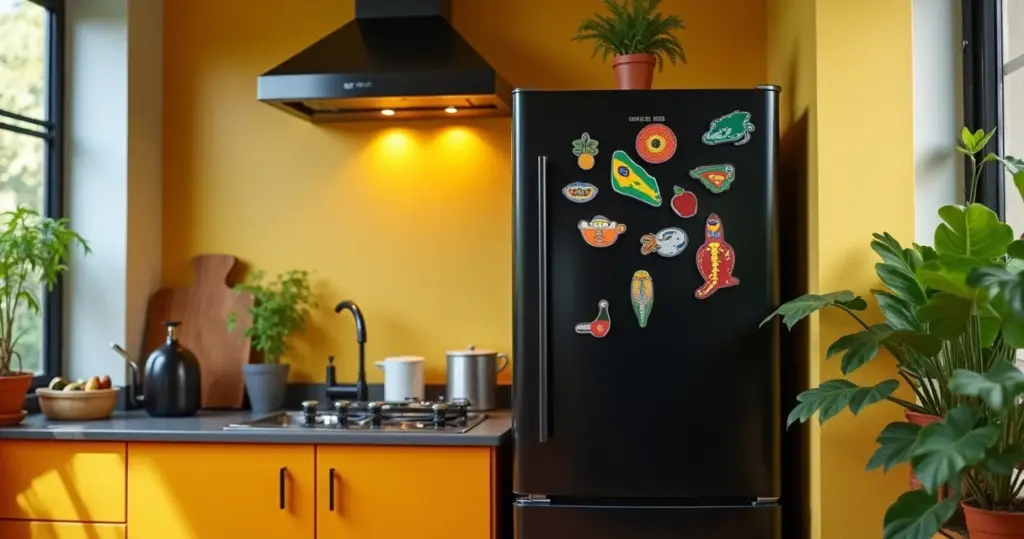 15 Ideias de Decoração de Cozinha com Geladeira Preta Que Vão Mudar Tudo