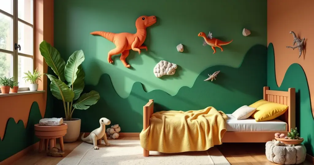 35 Ideias de Decoração de Dinossauro que Transformam Quarto em Aventura