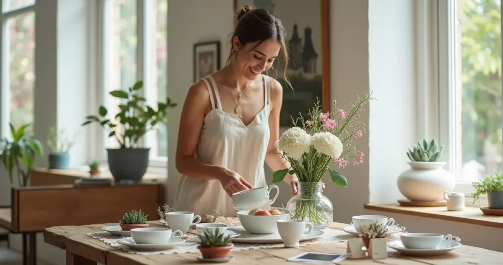 18 Ideias de Decoração de Mesa para Chá de Casa Nova que Contam Sua História