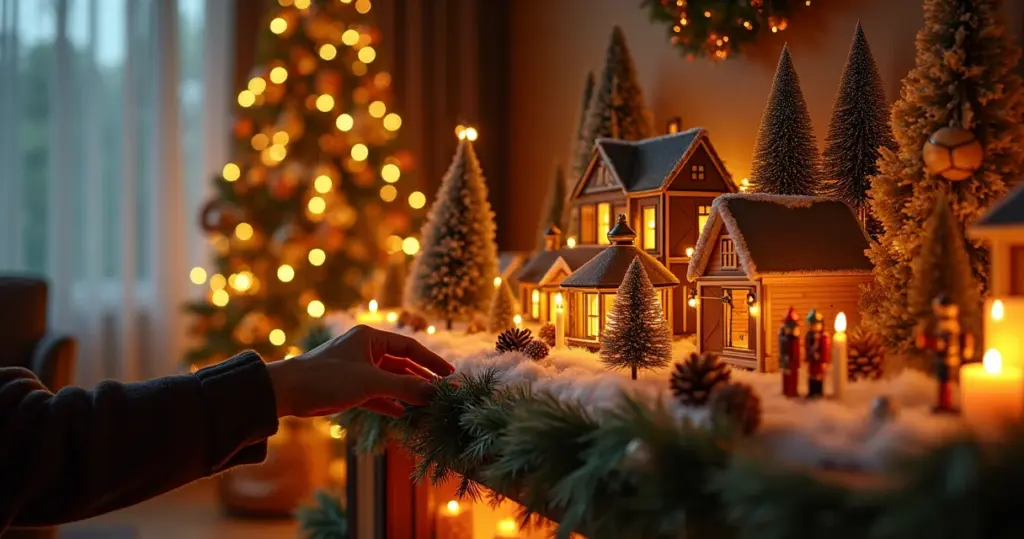 27 Ideias de Decoração de Natal para Rack de Sala que Criam um Cenário Mágico