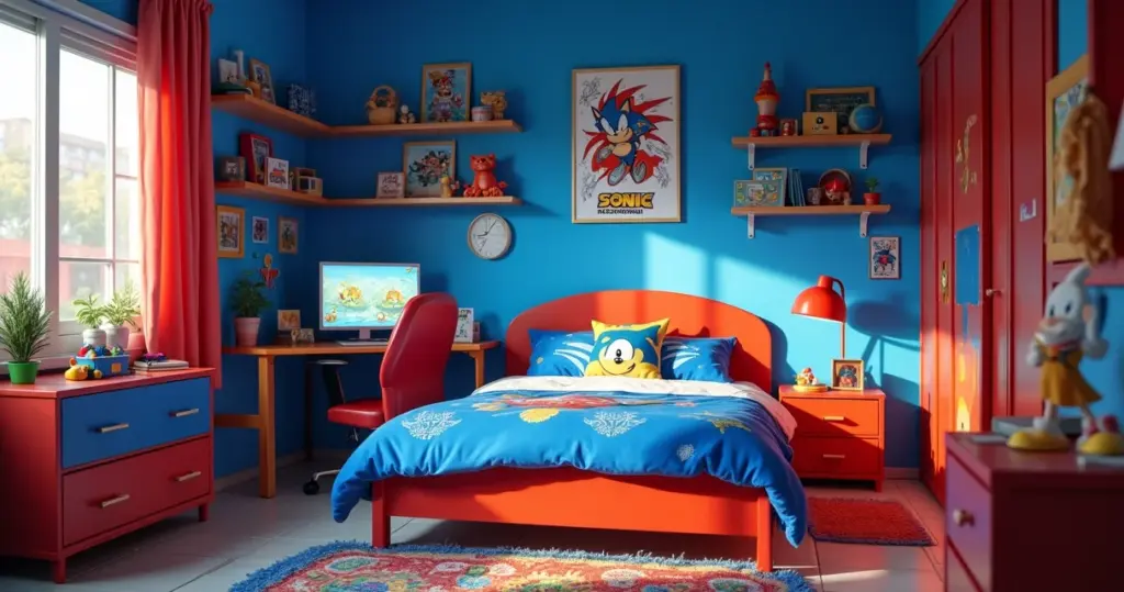 27 Ideias de Decoração de Quarto do Sonic que Criam Imersão Real