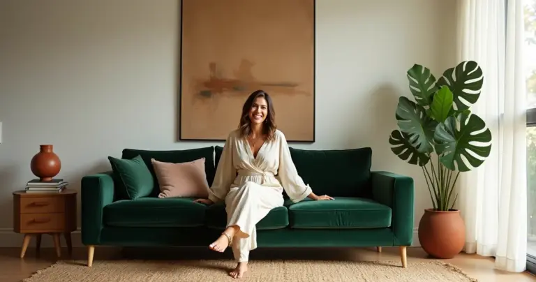 12 Ideias de Decoração de Sala com Sofá Verde Escuro (Transforme Seu Espaço)