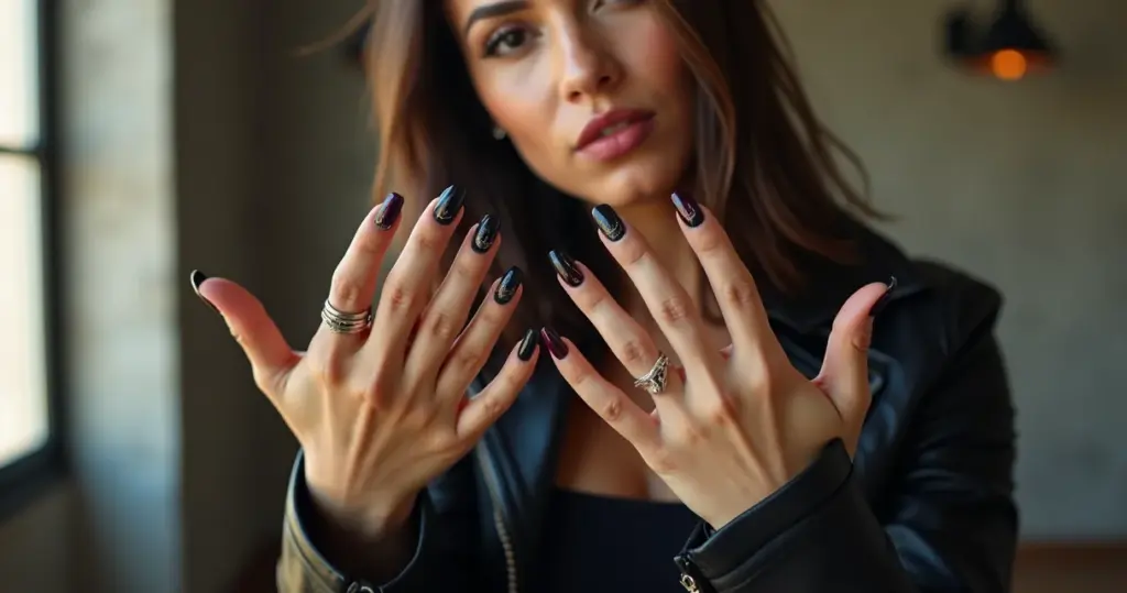 28 Ideias de Decoração de Unha Escura que Vão Transformar Seu Visual