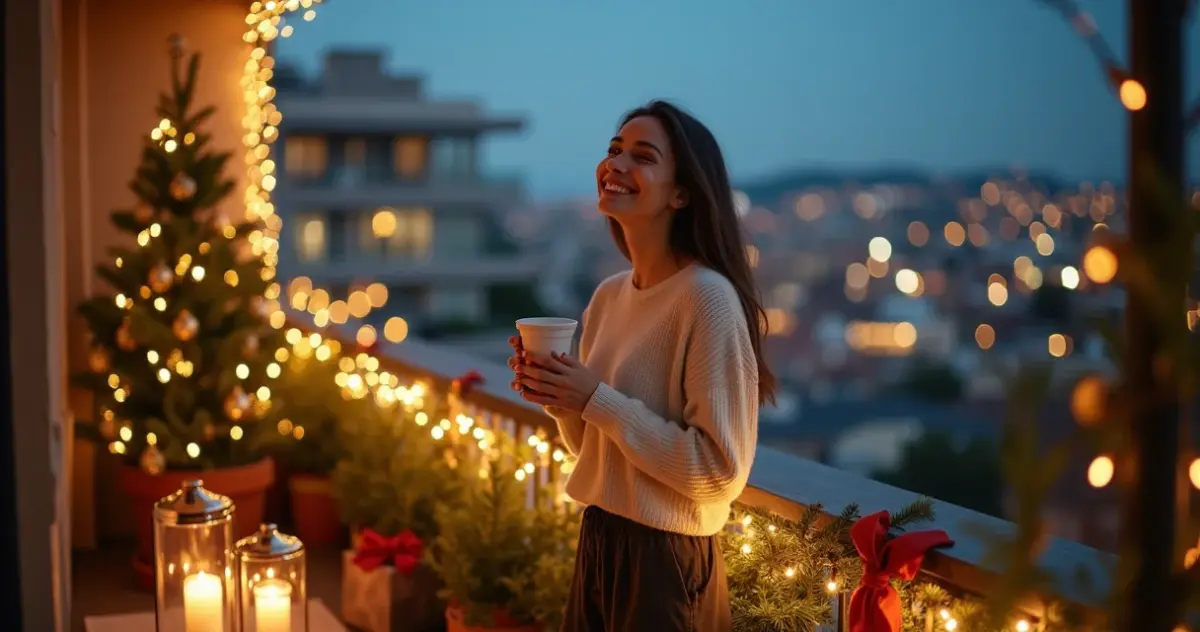 15 Ideias de Decoração de Varanda para o Natal com Iluminação Mágica