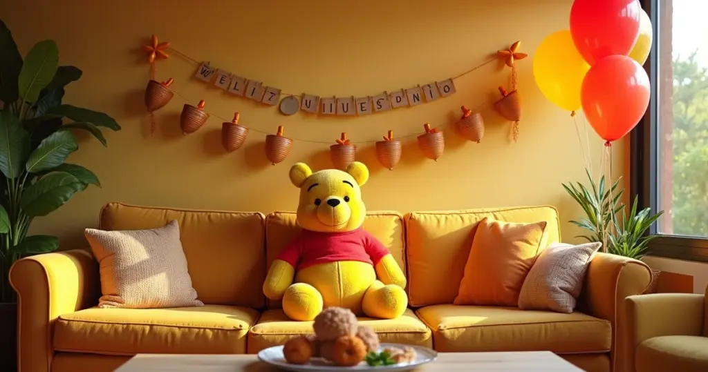 27 Ideias de Decoração do Ursinho Pooh que Transformam Festas e Quartos