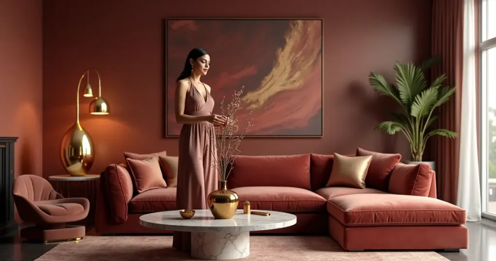 15 Ideias de Decoração Marsala com Dourado para um Ambiente Sofisticado