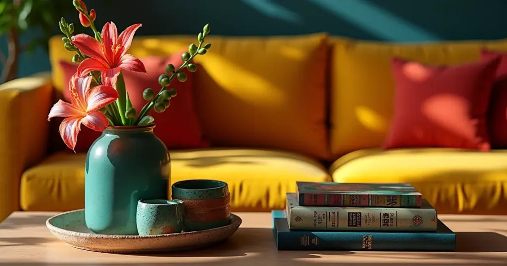 Decoração Mesa de Centro: O Segredo Técnico que Transforma em 5 Min