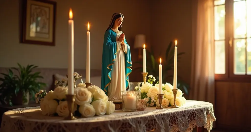 27 Ideias de Decoração Nossa Senhora para Criar Seu Altar Perfeito