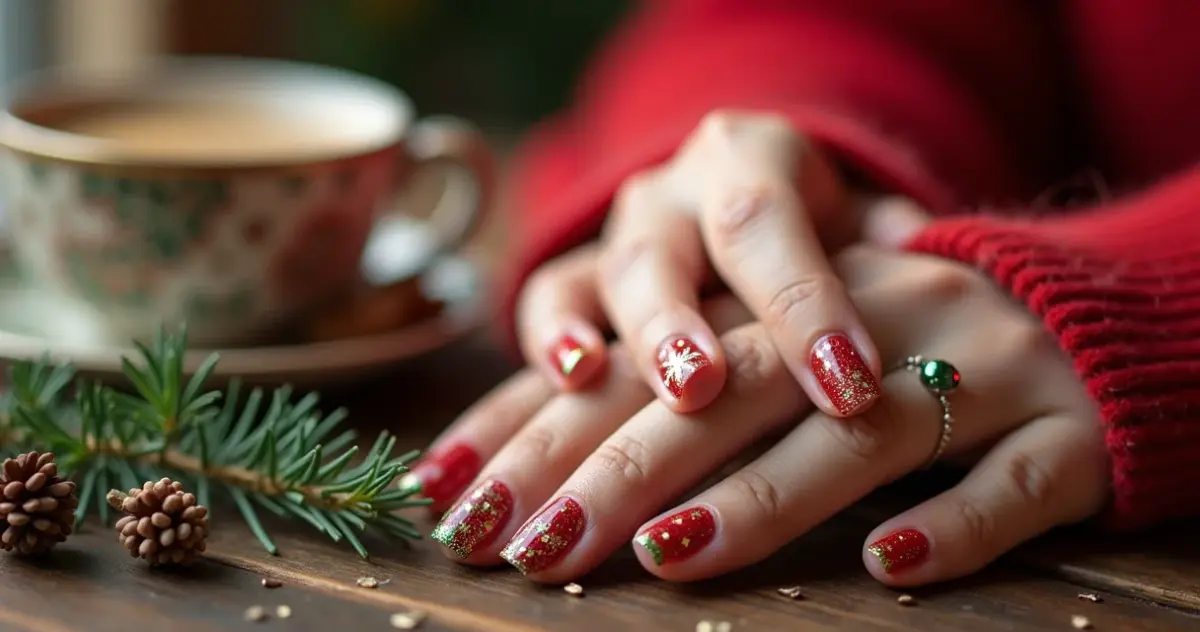 27 Ideias de Decoração Unha Natal para Brilhar nas Festas