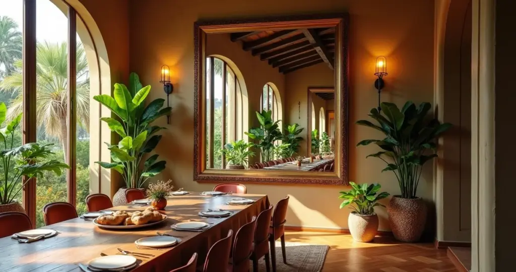 27 Ideias de Espelhos Decorativos para Sala de Jantar que Ampliam o Espaço