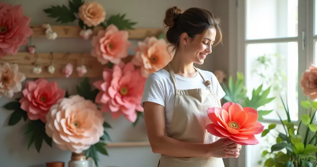 Flor de papel para decoração: transforme qualquer canto gastando pouco