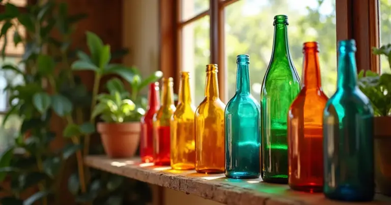 18 Ideias de Garrafas de Vidro para Decoração que Transformam sua Casa 18 Ideias de Garrafas de Vidro para Decoração que Transformam sua Casa
