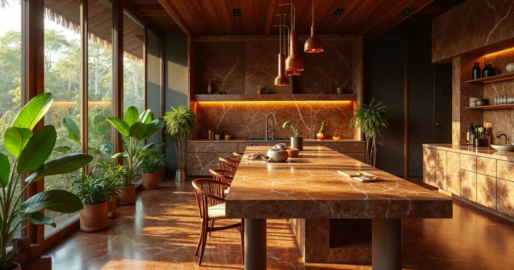 12 Ideias de Marmore Marrom Que Vão Transformar Sua Casa em 2026