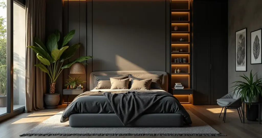 27 Ideias de Quarto Preto e Cinza que Transformam Seu Sono e Estilo