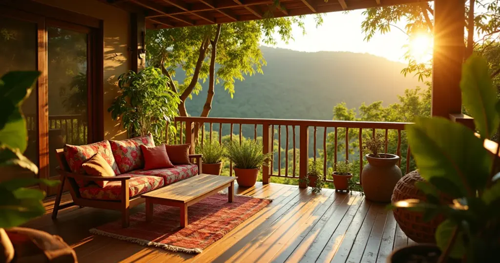 12 Ideias de Sacada de Madeira para Criar Seu Refúgio Aconchegante