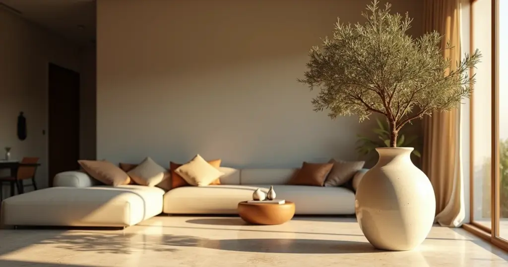 Vaso grande com planta artificial: decoração que nunca morre e transforma seu espaço