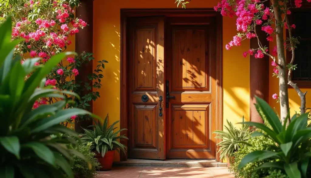 55 ideias de casa com porta de madeira para se inspirar