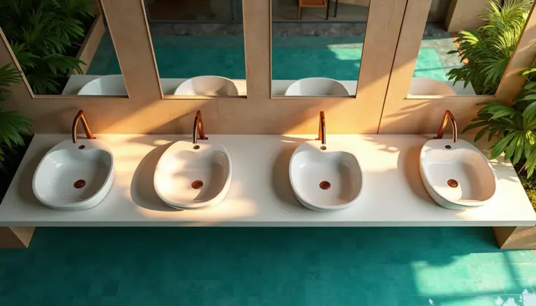 44 Ideias de Cuba de Porcelanato Para um Banheiro Moderno e Fácil de Limpar 44 Ideias de Cuba de Porcelanato Para um Banheiro Moderno e Fácil de Limpar