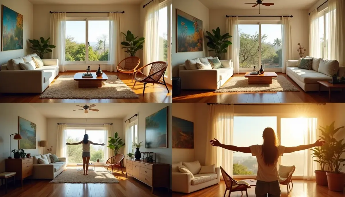 38 Ideias de Decoracao de Sala com Piso de Madeira Escura para Clarear