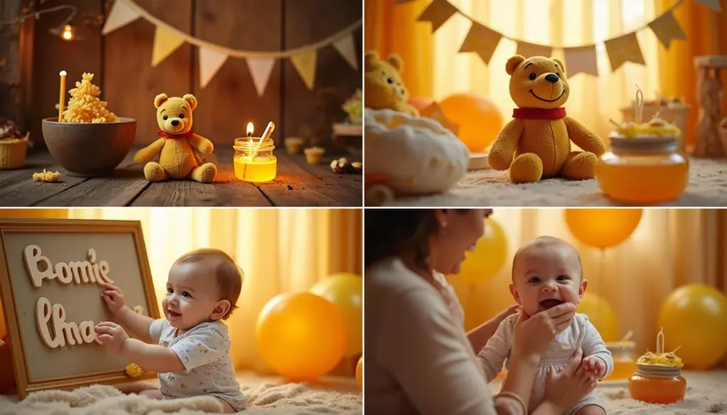 61 Ideias de Decoracao Ursinho Pooh Mesversario para Fazer em Casa