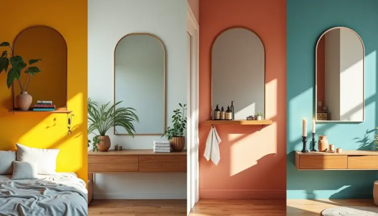70 Ideias de Espelho com Prateleira Para Decorar e Organizar