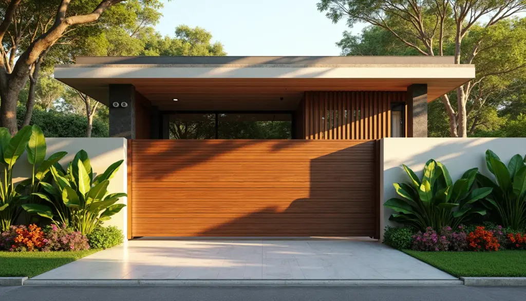 Fachada de Muro com um Portão: 57 Ideias Modernas para 2026