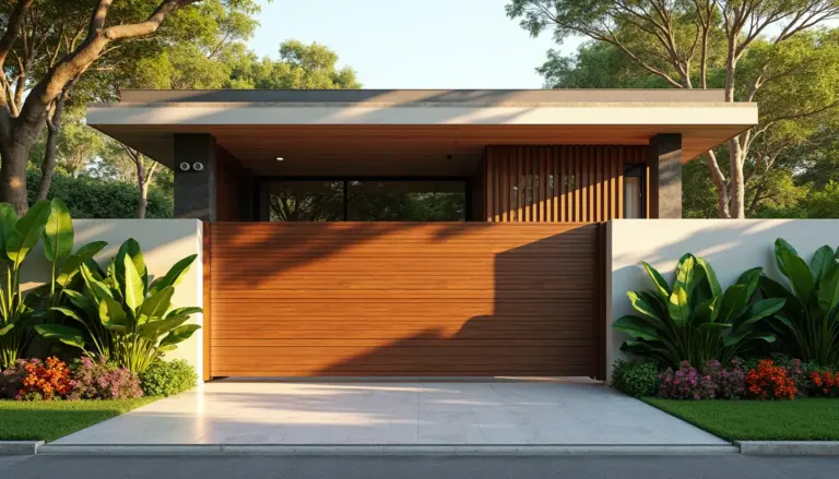Fachada de Muro com um Portão: 57 Ideias Modernas para 2026